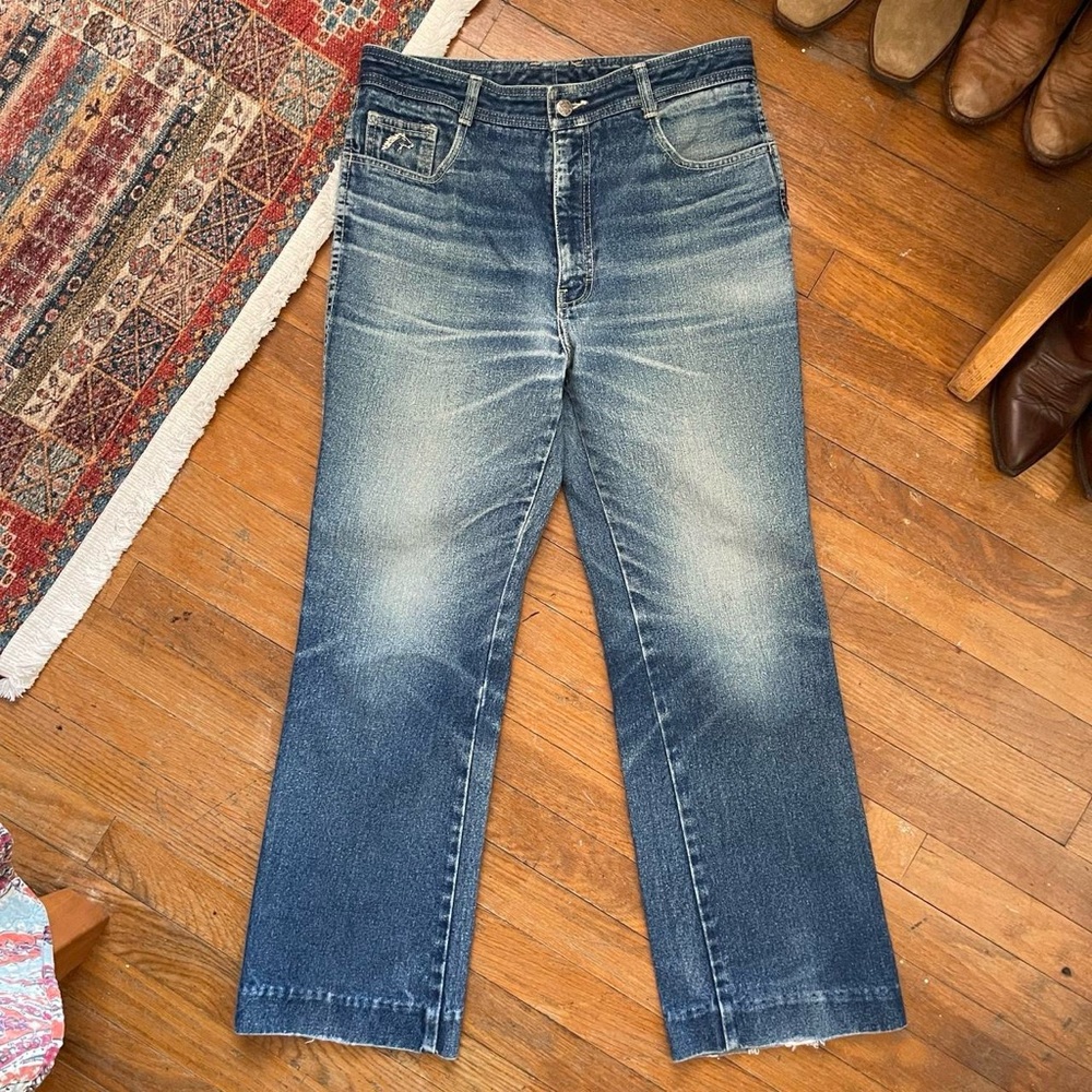 80s Vintage Jordache Faded Distressed Medium Wash Denim Jeans 31” Waist